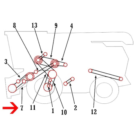 Aftermarket H79796 Platform And Feeder House Belt Fits John Deere Combine 600 7700 COB40-0818